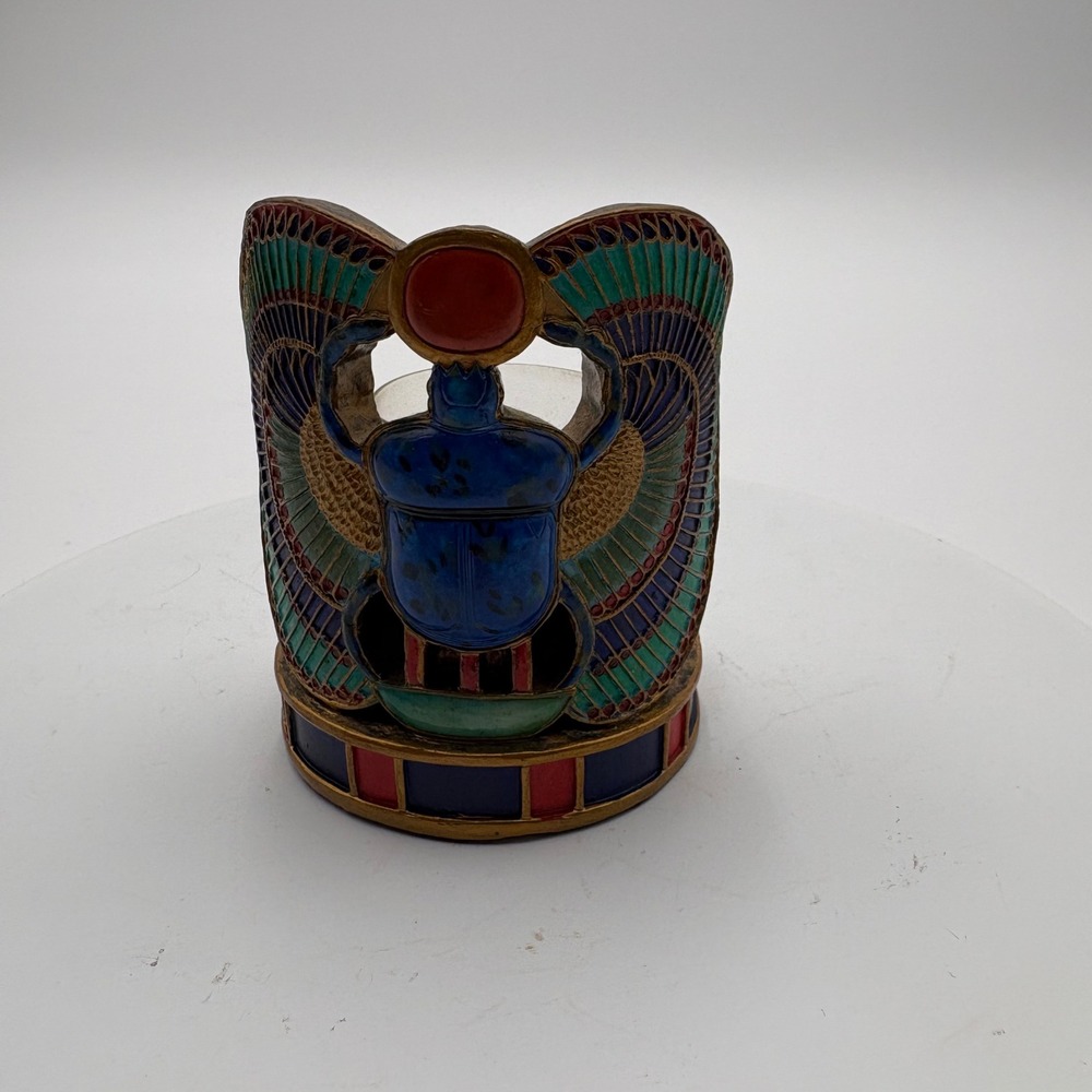 Egyptian Scarab Beetle Tea Light Candle Holder‎ with Wings